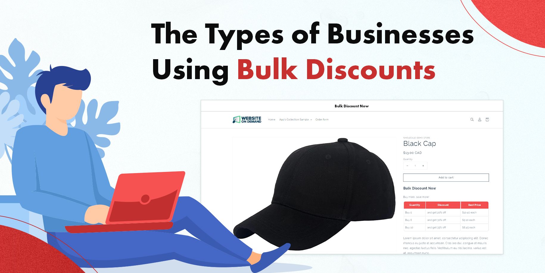 the type of businesses using bulk discounts